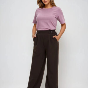 Gładka bluzka różowa