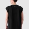 4F Tank top oversize z nadrukiem męski - czarny