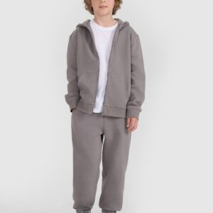 4F Bluza dresowa rozpinana z kapturem chłopięca - szara 140 (9-10 lat)