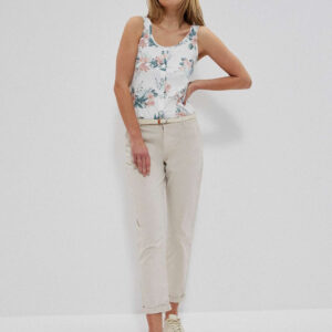 Bawełniane spodnie z paskie