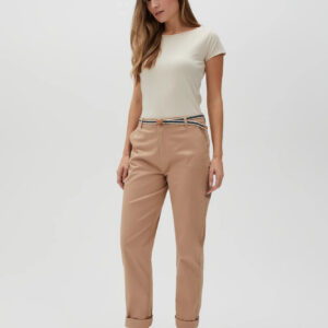 Bawełniane spodnie beżowe