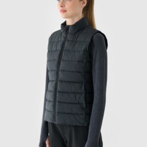 4F Bezrękawnik puchowy z wypełnieniem syntetycznym damski - czarny