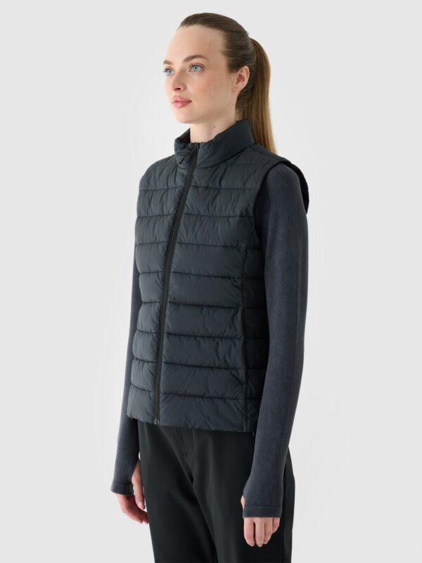 4F Bezrękawnik puchowy z wypełnieniem syntetycznym damski - czarny