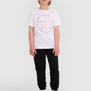 2086eac8226a4279af66f2a46abdd1d915d4fa71 4F T-shirt regular z nadrukiem chłopięcy - biały 134 (8-9 lat)