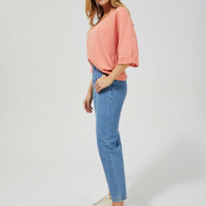 Jeansy slouchy z wysokim stane