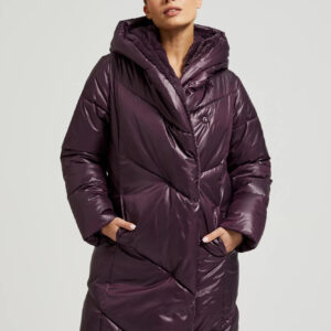 Kurtka z pikowaniem fioletowa