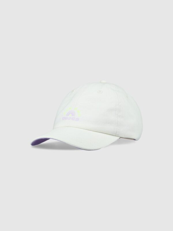 4F Czapka z daszkiem strapback dziewczęca - biała