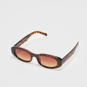 Wąskie okulary brązowe