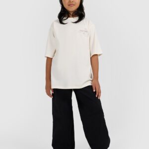 4F T-shirt oversize z nadrukiem dziewczęcy - biały 158 (12-13 lat)