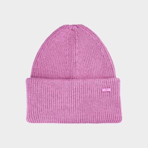 4F Czapka zimowa damska - różowa
