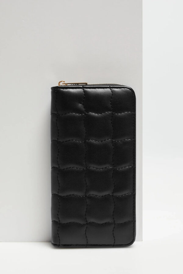 Portfel zamykany na zamek czarny