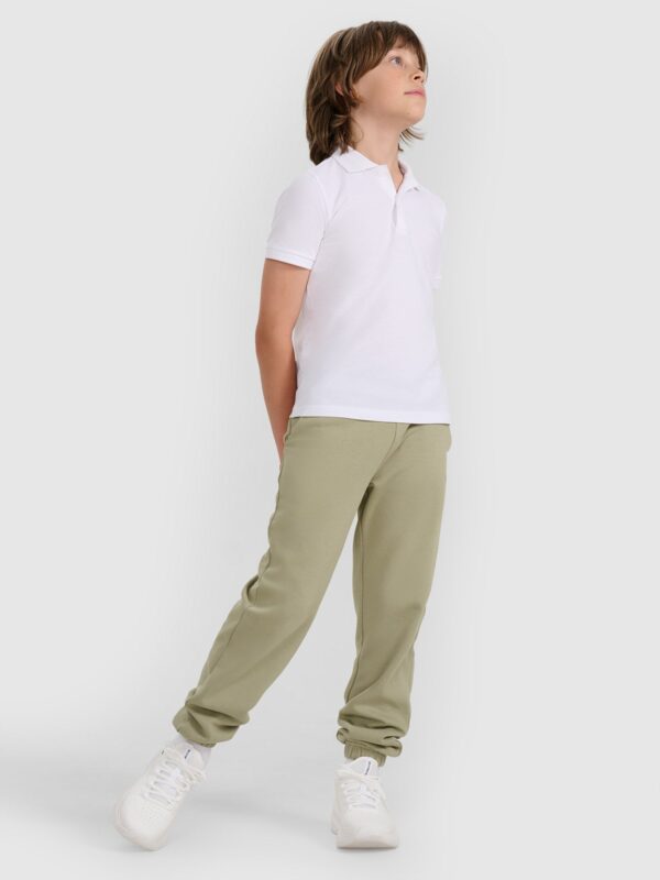 4F Koszulka polo regular chłopięca - biała 122 (6-7 lat)