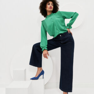 237fed142a9be905c39c4d14e83be9307d490af1 Koszula z plisowaniem zielona