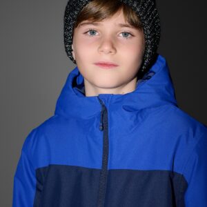 4F Czapka beanie odblaskowa chłopięca - czarna