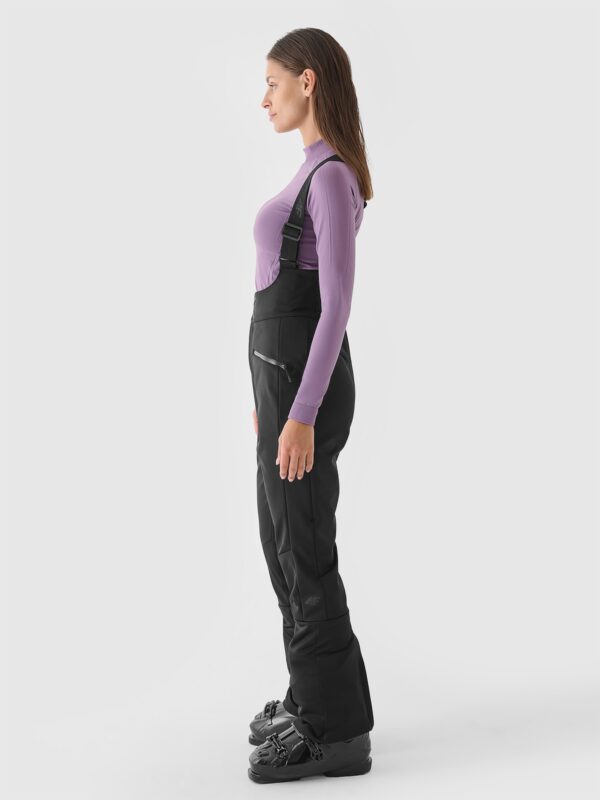 4F Spodnie narciarskie z szelkami membrana 15000 damskie - czarne