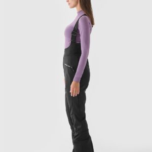 4F Spodnie narciarskie z szelkami membrana 15000 damskie - czarne