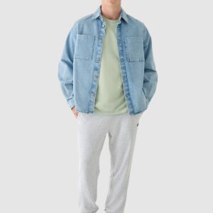 4F T-shirt oversize z nadrukiem męski - oliwkowy