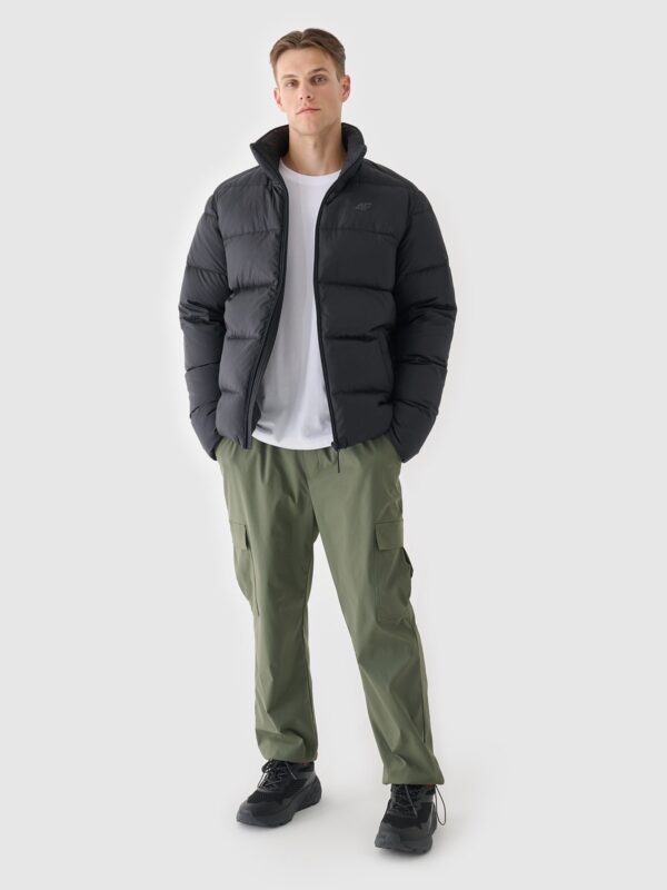 4F Kurtka zimowa puchowa z naturalnym wypełnieniem męska - czarna