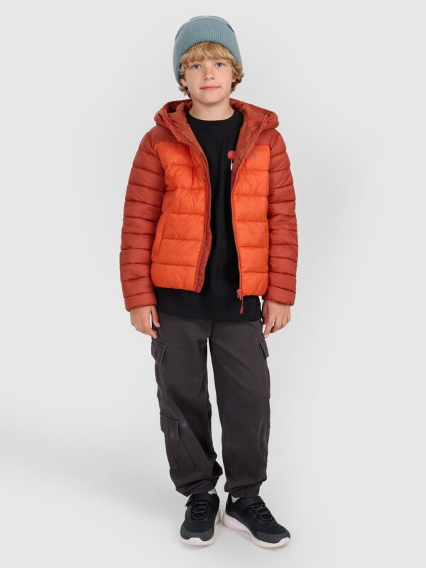 4F Kurtka puchowa z wypełnieniem syntetycznym chłopięca - brązowa 152 (11-12 lat)