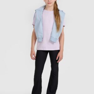 4F T-shirt regular z nadrukiem dziewczęcy - fioletowy 134 (8-9 lat)