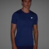 4F Koszulka do biegania slim szybkoschnąca męska - granatowa