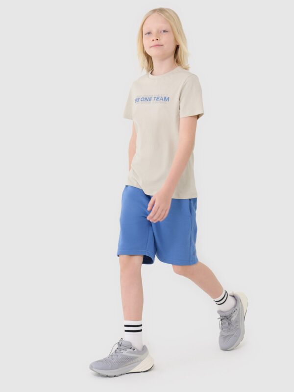 4F Spodenki dresowe chłopięce - niebieskie 128 (7-8 lat)