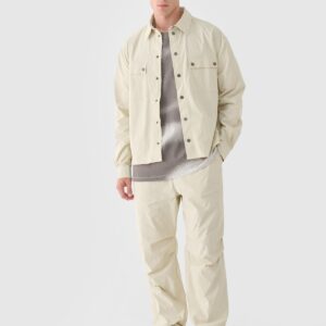 4F T-shirt oversize z nadrukiem męski - biały