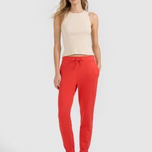 4F Top slim gładki damski - beżowy