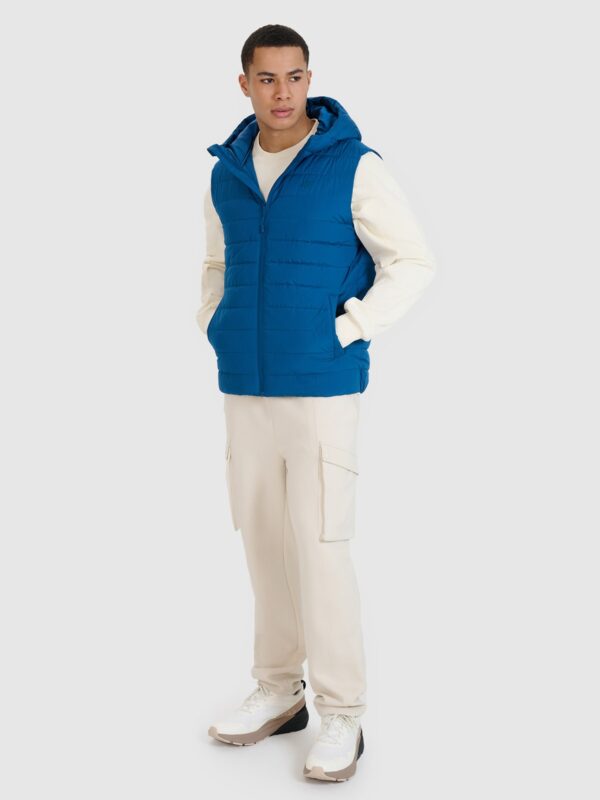 4F Bezrękawnik puchowy z wypełnieniem syntetycznym męski - turkusowy