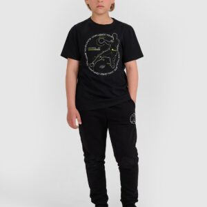 27416ec021c6126db1800781364943518ee7fce3 4F T-shirt regular z nadrukiem chłopięcy - czarny 140 (9-10 lat)