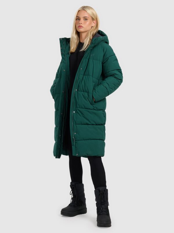 4F Płaszcz puchowy z wypełnieniem syntetycznym damski - zielony