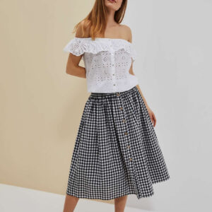 Rozkloszowana spódnica w kratę