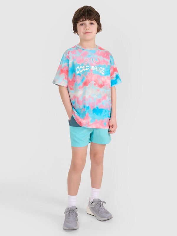 4F T-shirt oversize z nadrukiem chłopięcy - multikolor 128 (7-8 lat)