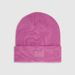 4F Czapka beanie dziecięca - różowa