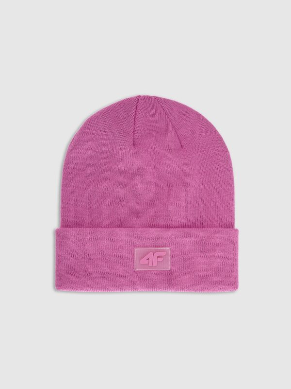 4F Czapka beanie dziecięca - różowa