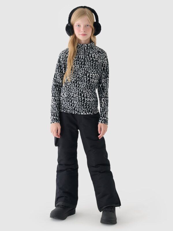 4F Bielizna termiczna polarowa (góra) dziewczęca - czarna 122/128 (6-8 lat)