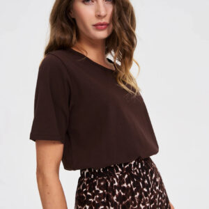 2a9ef56d28b85dbe0708b3502bb60e96da3c58e2 Gładki t-shirt brązowy