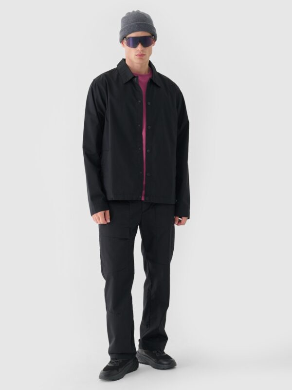 4F T-shirt regular gładki męski - czerwony