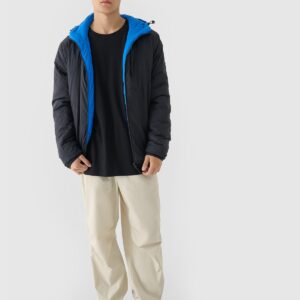 4F Kurtka puchowa dwustronna Primaloft Thermoplume męska - czarna