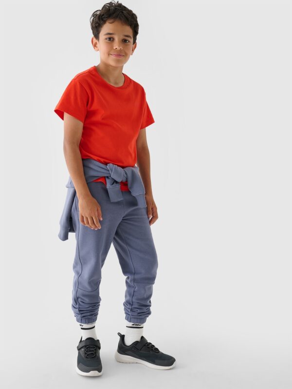 4F T-shirt gładki chłopięcy - pomarańczowy 122 (6-7 lat)