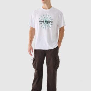 2bb79824cc9aaf9c5e6f1234ff590056179f9691 4F T-shirt regular z nadrukiem męski - biały