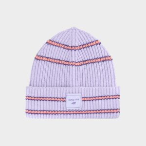 4F Czapka zimowa dziewczęca - fioletowa