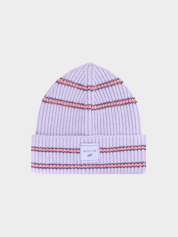 4F Czapka zimowa dziewczęca - fioletowa