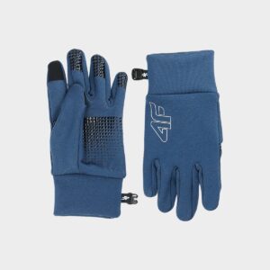 4F Rękawiczki dzianinowe Touch Screen dziecięce - granatowe