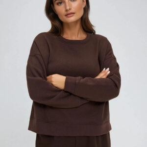 Bluza oversize brązowa