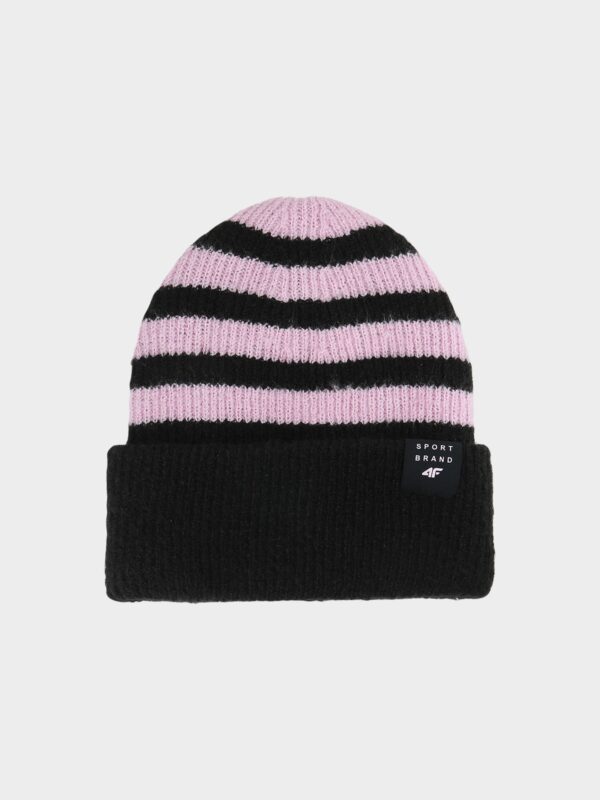 4F Czapka zimowa dziewczęca - czarna