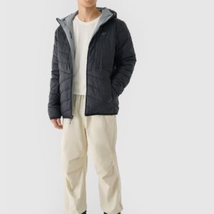 4F Kurtka puchowa dwustronna Primaloft Thermoplume męska - szara