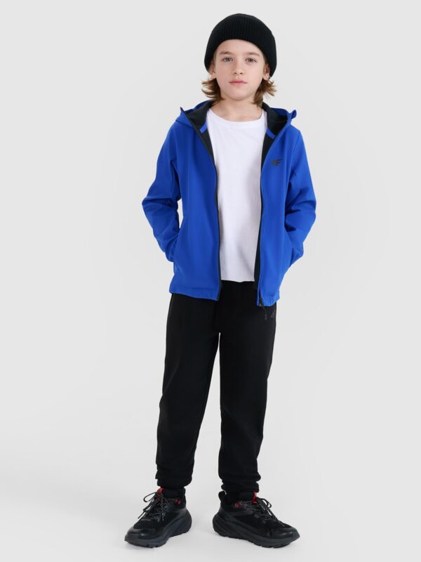4F Kurtka softshell wiatroodporna membrana 5000 chłopięca - niebieska 122 (6-7 lat)