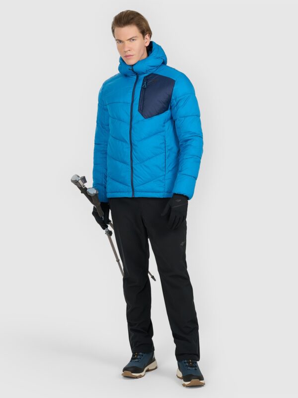 4F Kurtka puchowa trekkingowa z wypełnieniem Primaloft Silver męska - granatowa