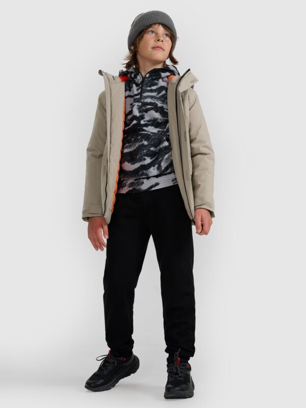 4F Kurtka przejściowa membrana 5000 chłopięca - beżowa 146 (10-11 lat)